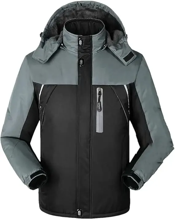 Men Hooded Windbreaker Ski Jacket
