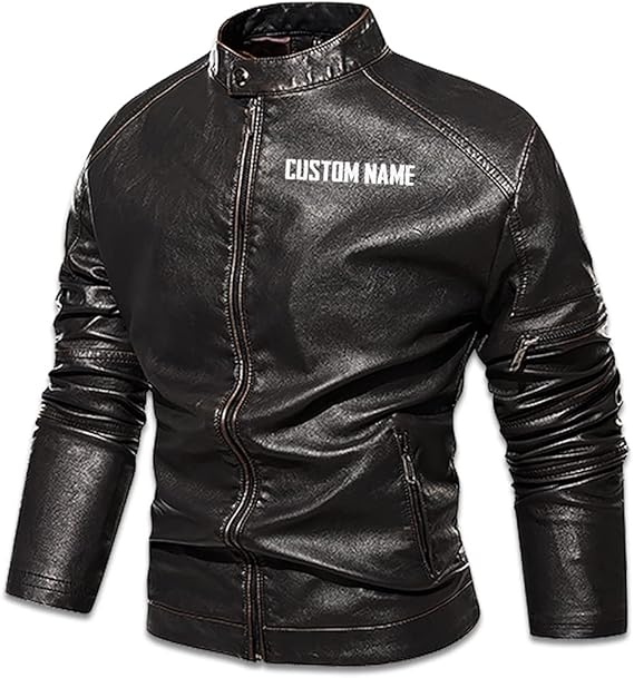 Personalized Men Leather Vest Jacket