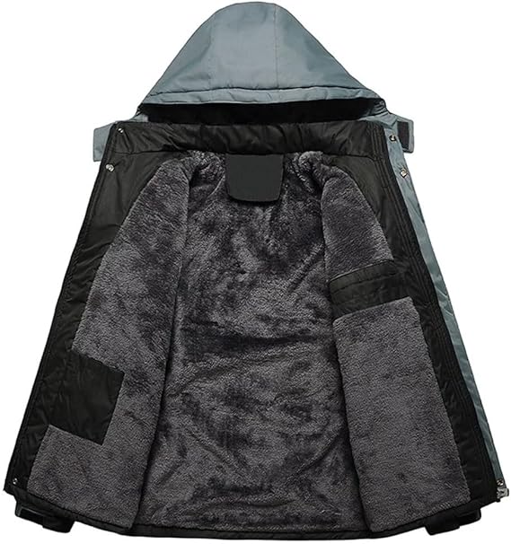 Men Hooded Windbreaker Ski Jacket