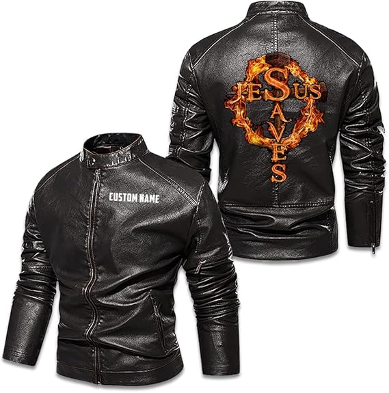 Personalized Men Leather Vest Jacket