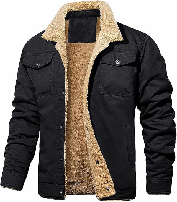 Cargo Fleece Lined Cotton Jacket