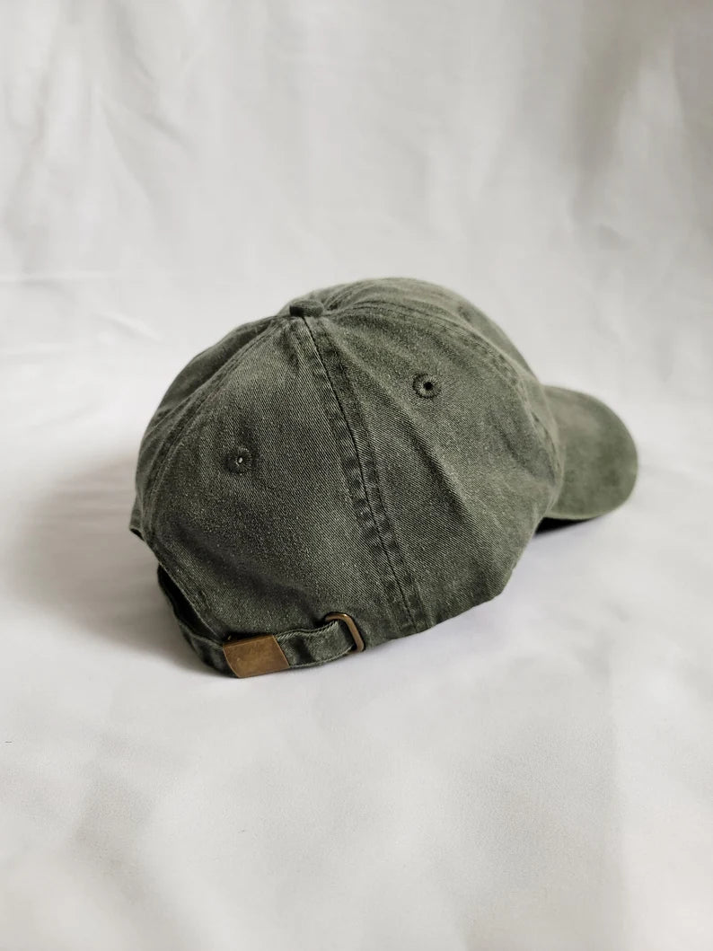 Pine Tree Embroidered Hat - Vintage Cotton Baseball Cap & Nature Outdoor Dad Hat
