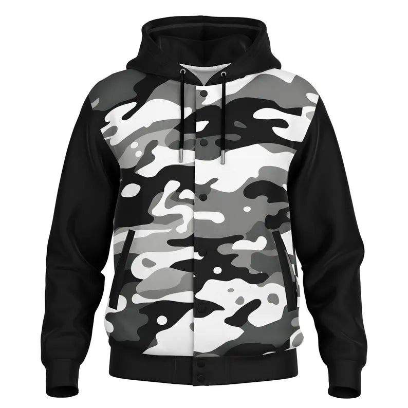 Classic Hooded Baseball Jacket