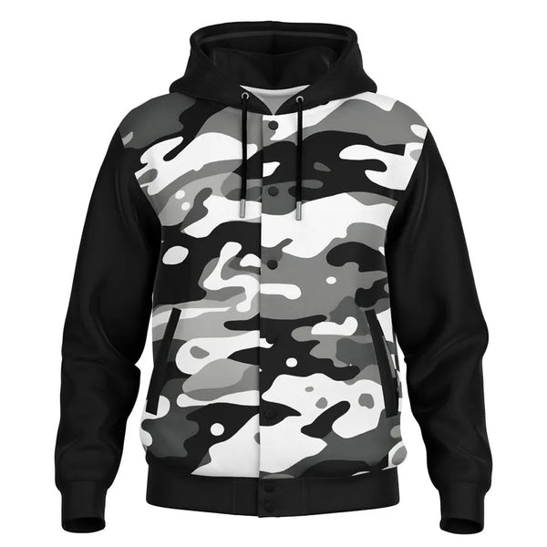 Classic Hooded Baseball Jacket