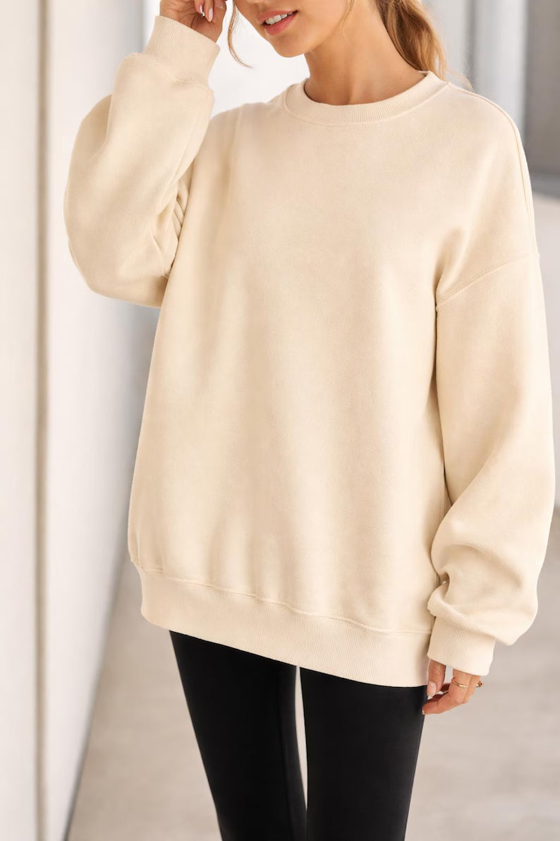 Plush Crewneck Sweatshirt Quality, Soft Feel