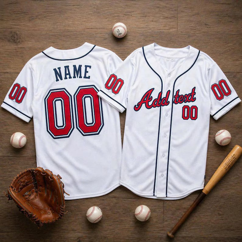 Personalized Team Name & Number Baseball Jersey - Custom Family Baseball Uniforms & Sport Fan Shirts
