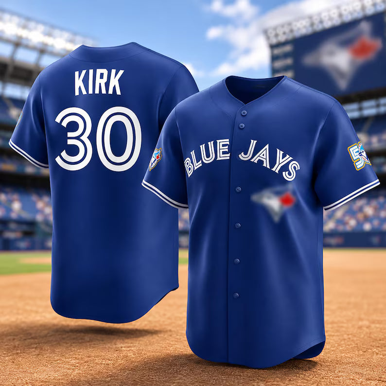 Personalize Royal Blue Baseball Jersey Sleeve Sports Shirt & Retro Game Day Fan Apparel