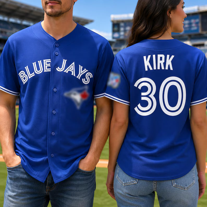 Personalize Royal Blue Baseball Jersey Sleeve Sports Shirt & Retro Game Day Fan Apparel